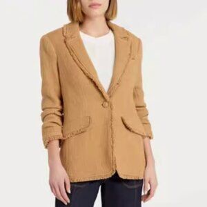 Cinq à Sept Camel Textured Blazer
